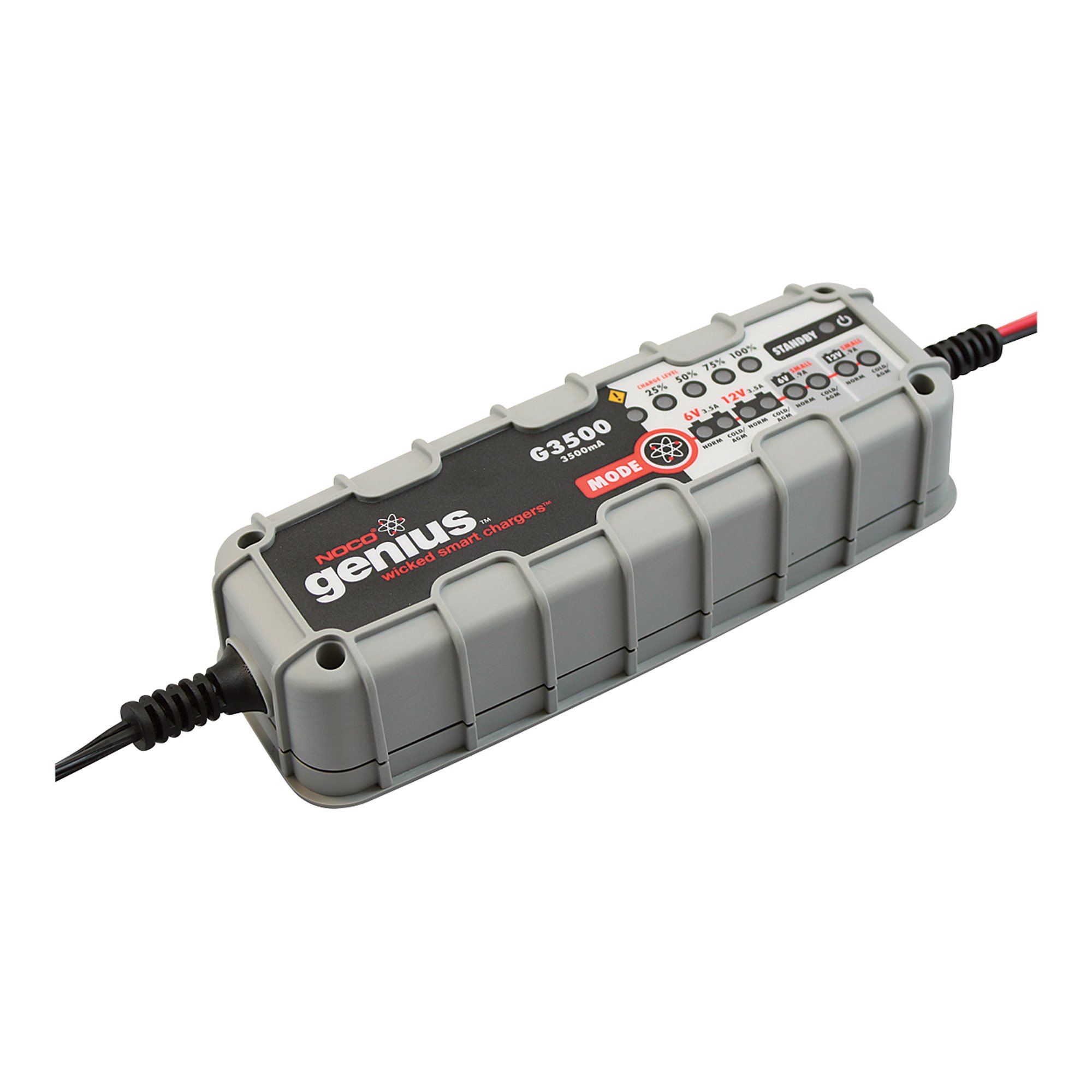 NOCO Genius Wicked Smart Multipurpose Battery Charger — 3.5 Amp, 6/12 Volt, Model# G3500